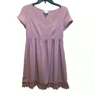 L.A. Hearts Pink Dress Lace Hem